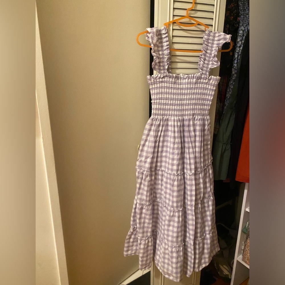 Hill House purple gingham Ellie Nap Dress, size small